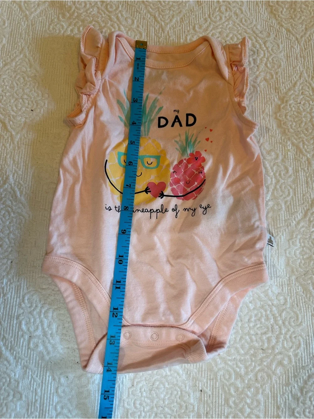 GAP Dad is the Pineapple of my eye Pink Graphic One-Piece Bodysuit for Kids 3-6M